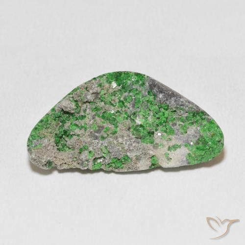 18.60ct Натуральный Deep Earthy Green Уваровит Гранат Друзи, причудливая, Непрозрачный