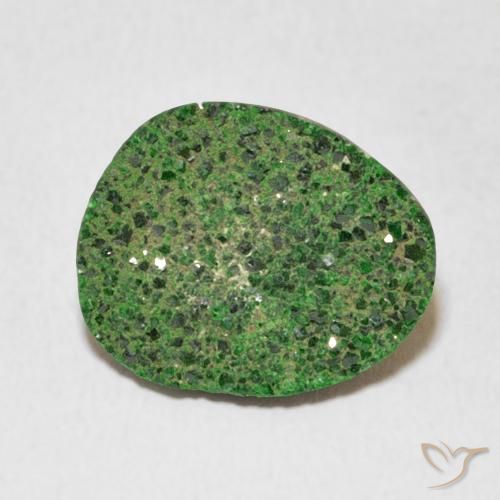 7.35ct Натуральный Deep Earthy Green Уваровит Гранат Друзи, причудливая, Непрозрачный