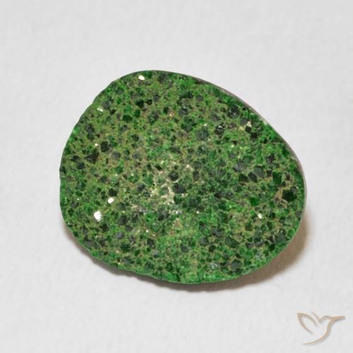 7.35 карата, натуральный Deep Earthy Green Уваровит Гранат Друзи, причудливая, Непрозрачный
