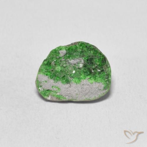 5.25ct Натуральный Средний зеленый Уваровит Гранат Друзи, причудливая, Непрозрачный