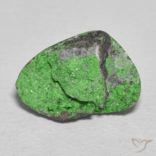 12.40ct Натуральный Лаймово-зеленый Уваровит Гранат Друзи, причудливая, Непрозрачный