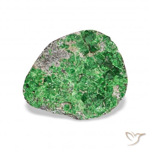 4.87ct Темно-зеленый Уваровит Гранат Друзи, причудливая, Непрозрачный