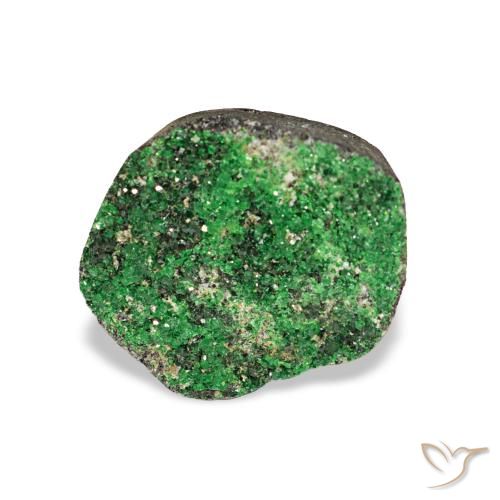 5.86ct Темно-зеленый Уваровит Гранат Друзи, причудливая, Непрозрачный