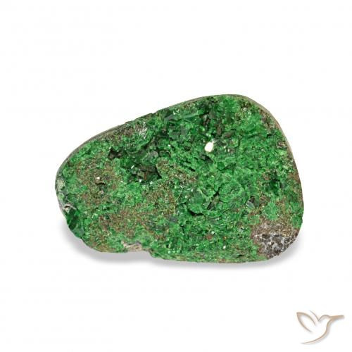 4.97ct Deep Earthy Green Уваровит Гранат Друзи, причудливая, Непрозрачный