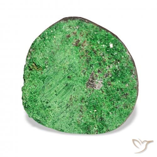 17.46 карата, натуральный Deep Earthy Green Уваровит Гранат Друзи, причудливая, Непрозрачный