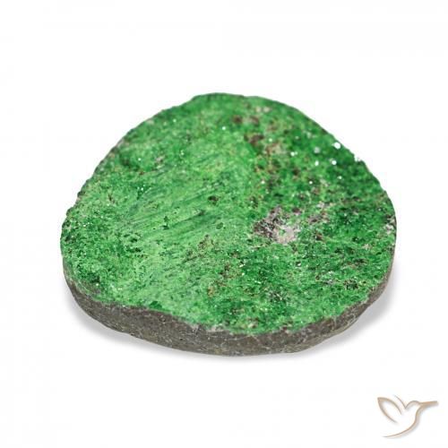 17.46 карата, натуральный Deep Earthy Green Уваровит Гранат Друзи, причудливая, Непрозрачный