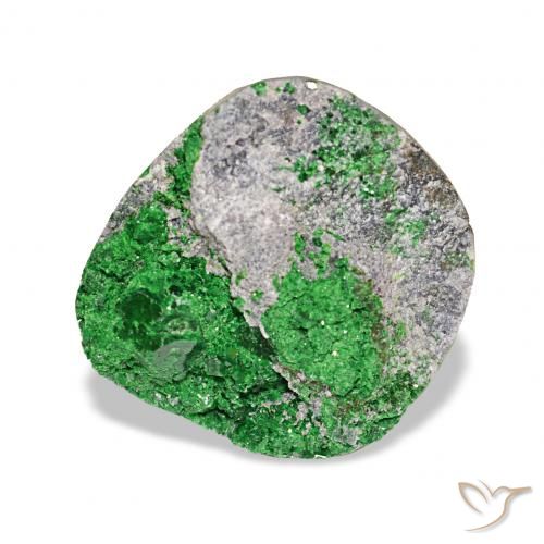 10.13ct Deep Earthy Green Уваровит Гранат Друзи, причудливая, Непрозрачный
