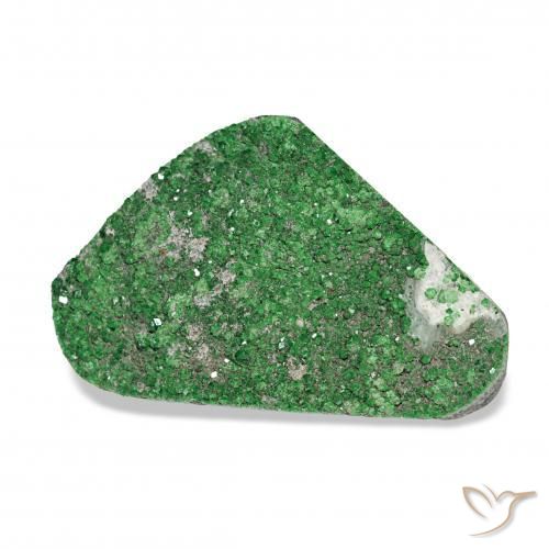 19.53 карата, натуральный Deep Earthy Green Уваровит Гранат Друзи, причудливая, Непрозрачный