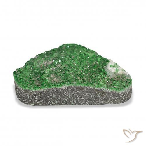 19.53 карата, натуральный Deep Earthy Green Уваровит Гранат Друзи, причудливая, Непрозрачный