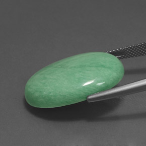 Натуральный зелёный варисцит 18,47 карата огранка овал, непрозрачный