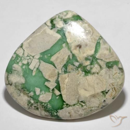 55.35ct Натуральный Средний зеленый варисцит, Форма груши, Непрозрачный