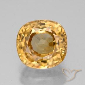 8.07ct Натуральный Среднее золото Циркон, Подушка, VVS-VS