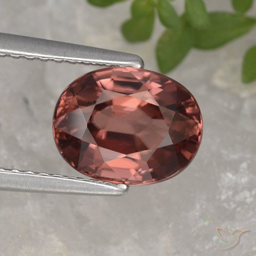 3.30ct Натуральный Красное вино Циркон, Овал, Чистота VVS