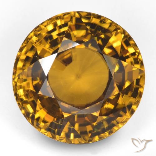 47.19ct Натуральный Среднее золото Циркон, Круглый, Чистота VVS