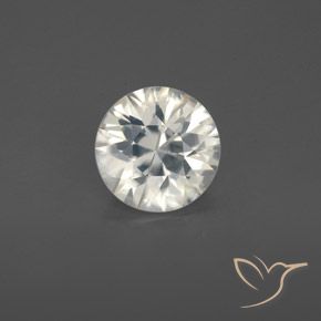 1.67ct Натуральный Теплый белый Циркон, Круглый, Чистота VS