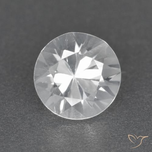 1.52ct Натуральный Белый Циркон, Круглый, Чистота VVS
