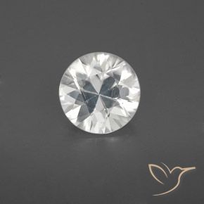 1.68ct Натуральный Белый Циркон, Круглый, VS-SI