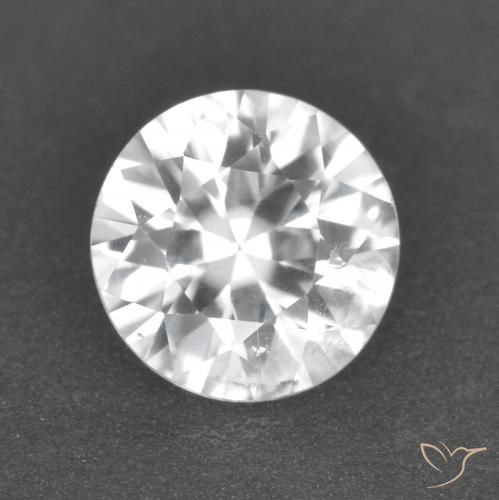 1.68ct Натуральный Белый Циркон, Круглый, VS-SI