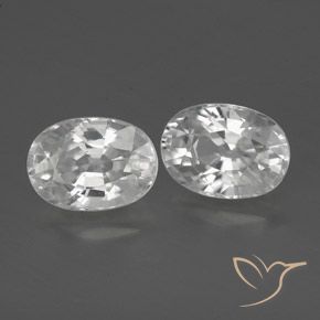 2.97 карата, натуральный Белый Циркон, Овал, Чистота VS