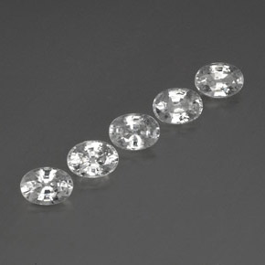 6.69 карата, натуральный Белый Циркон, Огранка Овал, VVS-VS