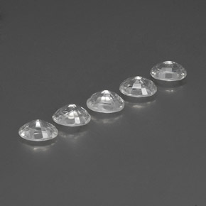 6.69 карата, натуральный Белый Циркон, Огранка Овал, VVS-VS