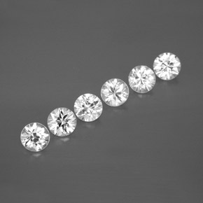 3.27 карата, натуральный Белый Циркон, Огранка Круг, VVS-VS