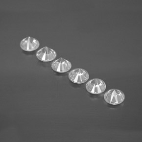  карата, натуральный Белый Циркон, Огранка Круг, VVS-VS