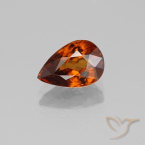 1.96ct Натуральный Темно-оранжевый Циркон, Форма груши, Чистота VS