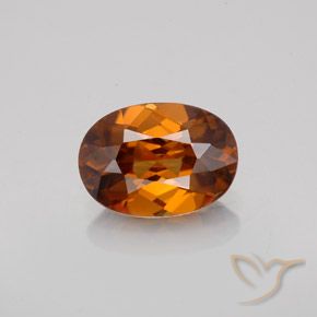 1.82ct Натуральный Красновато-оранжевый Циркон, Овал, Чистота VS