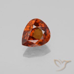 1.59ct Натуральный Янтарный Апельсин Циркон, Форма груши, Чистота VVS