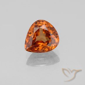 1.83ct Натуральный Красновато-оранжевый Циркон, Форма груши, Чистота VVS