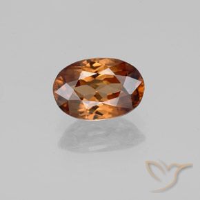 1.86ct Натуральный Темно-оранжевый Циркон, Овал, Чистота VVS
