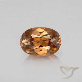 1.83ct Натуральный Средний апельсин Циркон, Овал, Чистота VVS