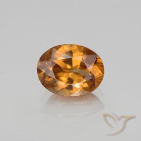 1.75ct Натуральный Оранжево-коричневый Циркон, Овал, Чистота VVS