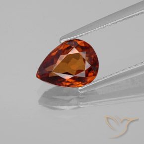 1.87ct Натуральный Красновато-оранжевый Циркон, Форма груши, Чистота VVS