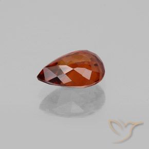 1.87 карата, натуральный Красновато-оранжевый Циркон, Форма груши, Чистота VVS