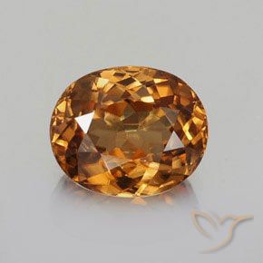 2.13ct Натуральный Ржавый апельсин Циркон, Овал, Чистота VS