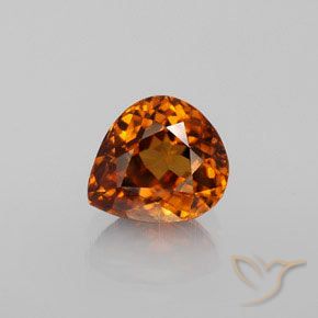 1.90ct Натуральный Средний апельсин Циркон, Форма груши, Чистота VS