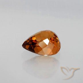 1.90 карата, натуральный Средний апельсин Циркон, Форма груши, Чистота VS