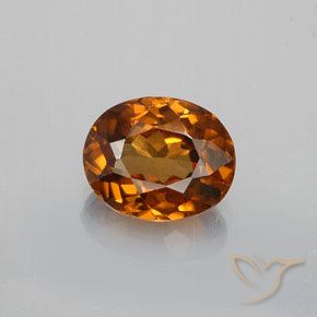 1.46ct Натуральный Глубокий коричневато-оранжевый Циркон, Овал, Чистота VVS