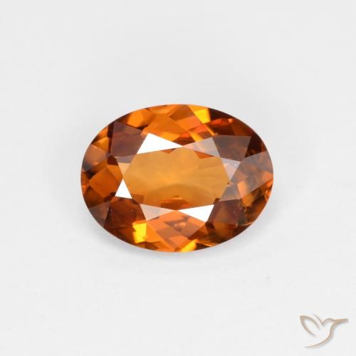 1.48ct Натуральный Земля Оранжевый Циркон, Овал, Чистота VVS