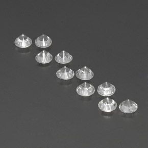  карата, натуральный Белый Циркон, Огранка Круг, VVS-VS