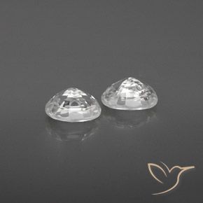 1.74 карата, натуральный Белый Циркон, Овал, Чистота VVS