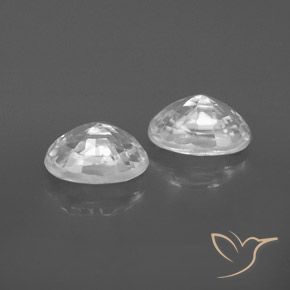 1.75 карата, натуральный Белый Циркон, Овал, Чистота VVS