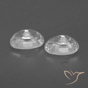 1.78 карата, натуральный Белый Циркон, Овал, VVS-VS