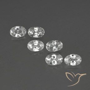 4.63ctw Натуральный Белый Циркон, Овал, VVS-VS