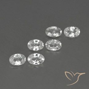 3.95 карата, натуральный Белый Циркон, Овал, VVS-VS