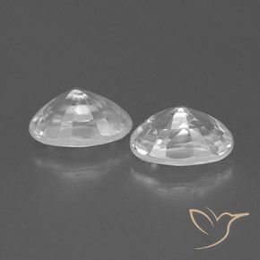 1.65 карата, натуральный Белый Циркон, Овал, VVS-VS