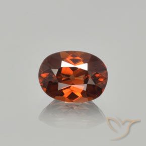 1.62ct Натуральный Имбирный пряник коричневый Циркон, Овал, Чистота VVS