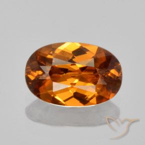 1.67ct Натуральный Глубокий коричневато-оранжевый Циркон, Овал, VVS-VS